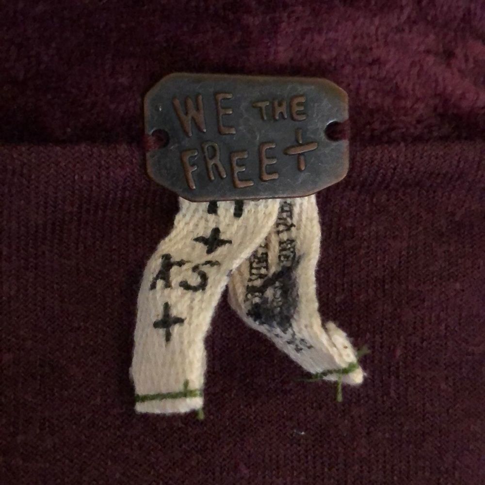 We the Free Milan Burgundy Crushed Velvet Layering Top - Picture 6 of 9